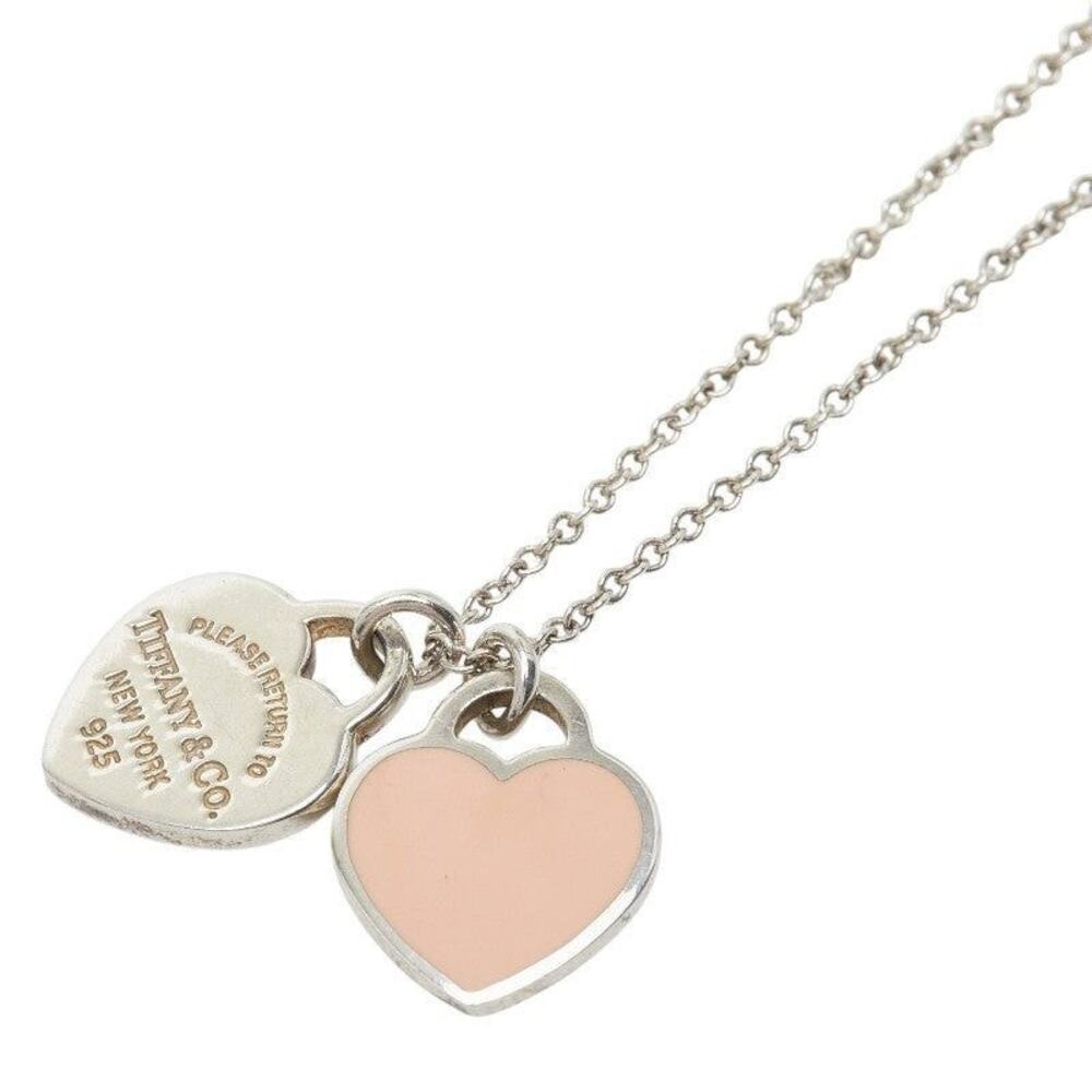 Tiffany & Co. Return To Tiffany Double Heart Pendant Necklace Sterling Silver